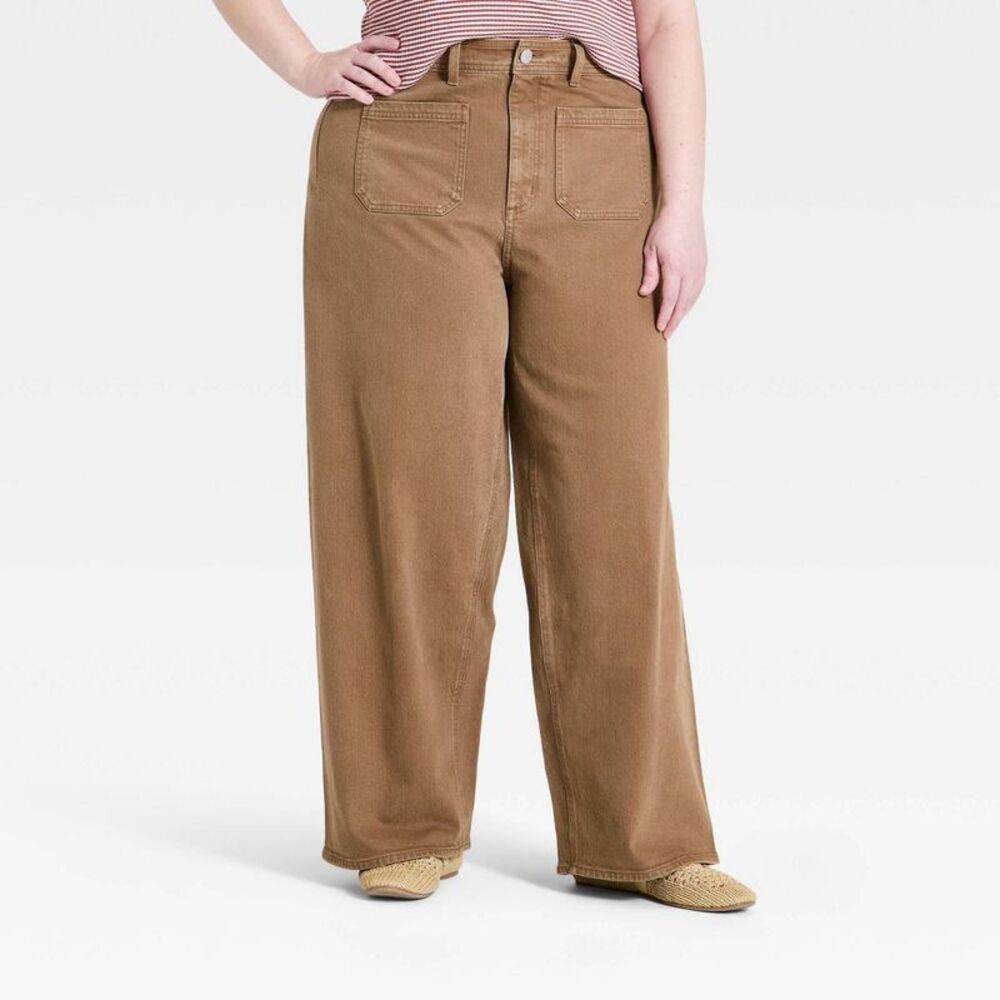 Womens's Highest-Rise Sailor Straight Jeans - Universal Thread Brown 18
